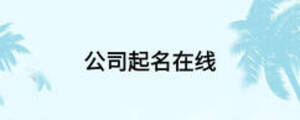 公司起名在线