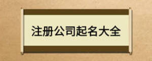 注册公司起名大全