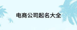 电商公司起名大全