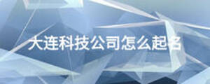 大连科技公司怎么起名