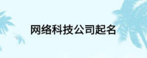 网络科技公司起名