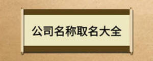 公司名称取名大全
