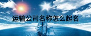 运输公司名称怎么起名