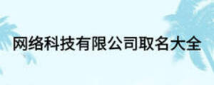 网络科技有限公司取名大全