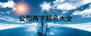 公司两字起名大全