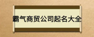 霸气商贸公司起名大全