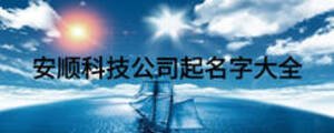 安顺科技公司起名字大全