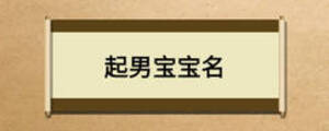 起男宝宝名