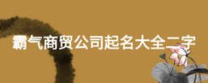 霸气商贸公司起名大全二字