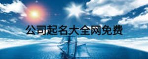公司起名大全网免费