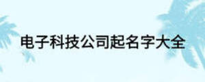 电子科技公司起名字大全