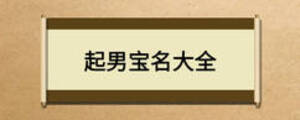 起男宝名大全