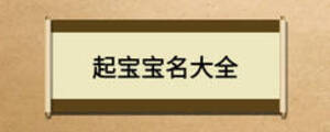 起宝宝名大全
