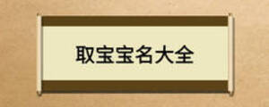 取宝宝名大全