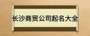 长沙商贸公司起名大全