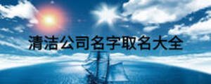 清洁公司名字取名大全