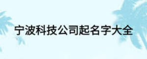 宁波科技公司起名字大全