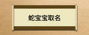 蛇宝宝取名