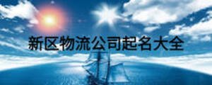 新区物流公司起名大全