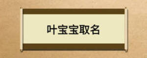 叶宝宝取名
