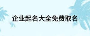 企业起名大全免费取名