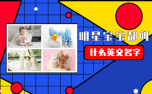 明星宝宝英文名字大全