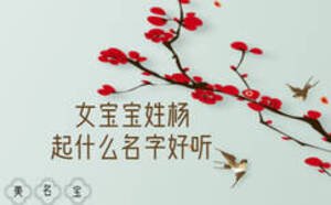 女宝宝姓杨起什么名字好听