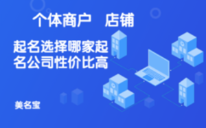 个体商户、店铺起名选择哪家起名公司性价比高