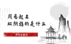 周易起名里的双阴指的是什么