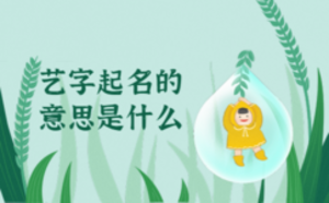 艺字起名的意思是什么