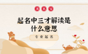 起名中三才解读是什么意思