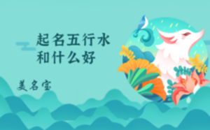 起名五行水和什么好