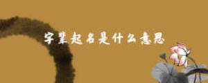 字辈起名是什么意思