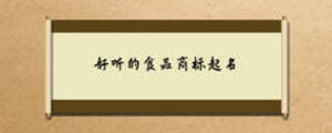 好听的食品商标起名