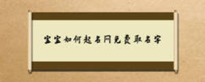 宝宝如何起名网免费取名字