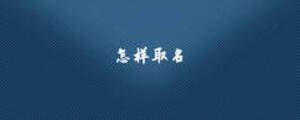 怎样取名