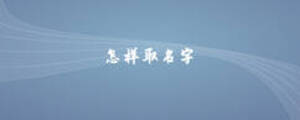怎样取名字