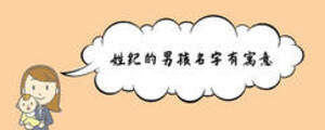 姓纪的男孩名字有寓意