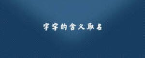 宇字的含义取名