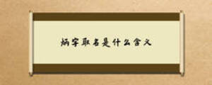 炳字取名是什么含义