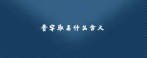 晋字取名什么含义