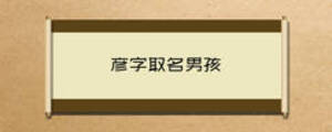 彦字取名男孩