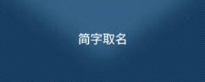 简字取名