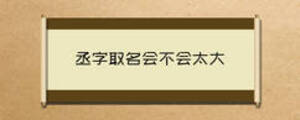 丞字取名会不会太大