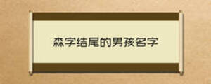 森字结尾的男孩名字