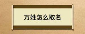 万姓怎么取名