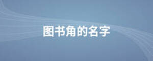 图书角的名字