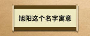 旭阳这个名字寓意