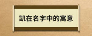 凯在名字中的寓意