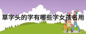 草字头的字有哪些字女孩名用